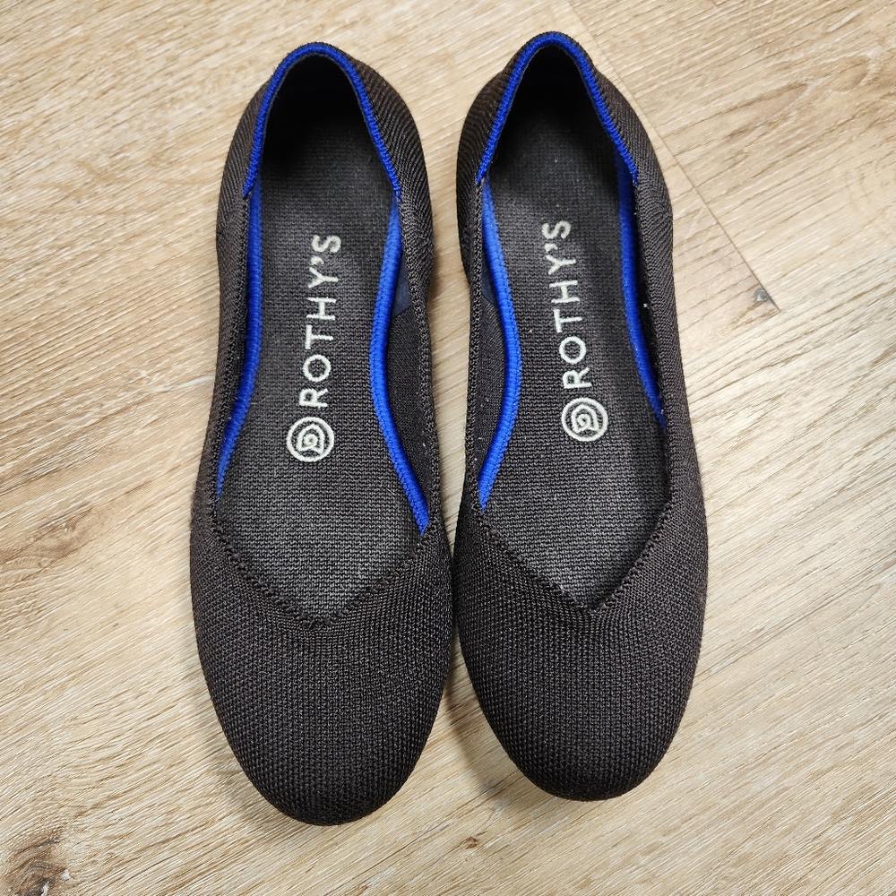 Rothy's size 7 Round Toe Black Flats